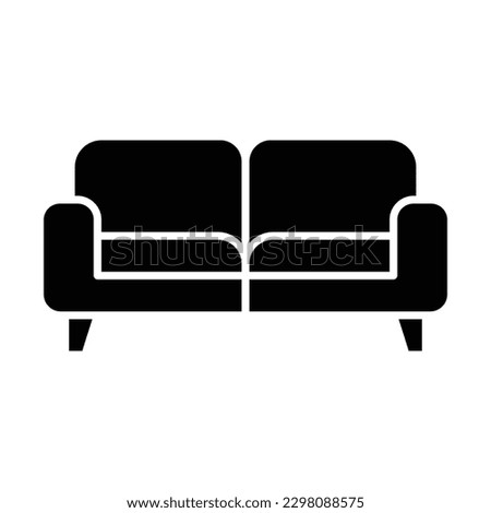 Sofa icon vector on trendy design Royalty-Free Stock Photo #2298088575