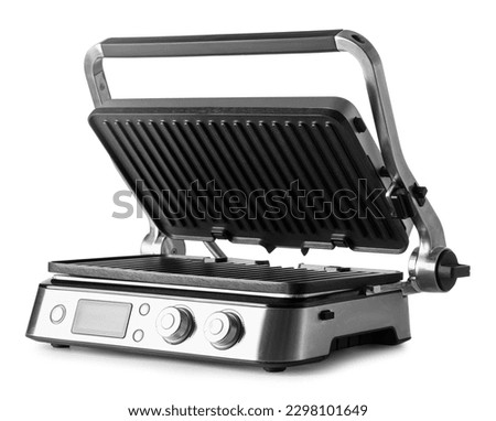New electric grill isolated on white background