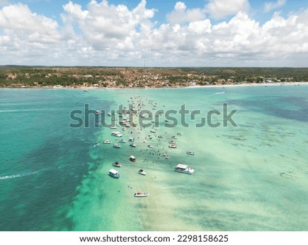 Aerial photo of the Caminho de Moisés on Barra Grande beach in the city of Maragogi, Alagoas, Brazil Royalty-Free Stock Photo #2298158625