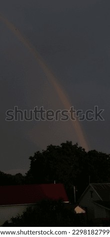 rainbow, cloud, picture, trees, nature 