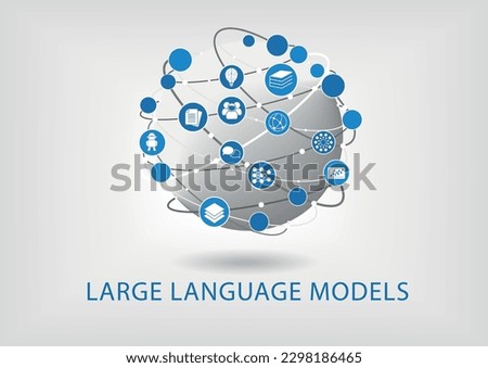 LLM infographic. Connected globe as Large Language Model concept. Royalty-Free Stock Photo #2298186465