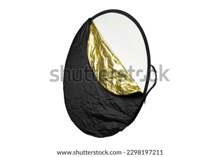 reflector, light reflector five in one for photography studio, isolated from the background Royalty-Free Stock Photo #2298197211