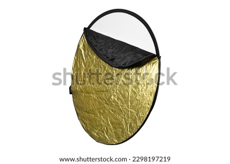 reflector, light reflector five in one for photography studio, isolated from the background Royalty-Free Stock Photo #2298197219