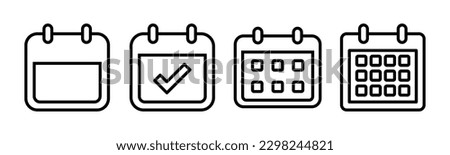 Calendar icon vector illustration. Calender sign and symbol. Schedule icon symbol Royalty-Free Stock Photo #2298244821