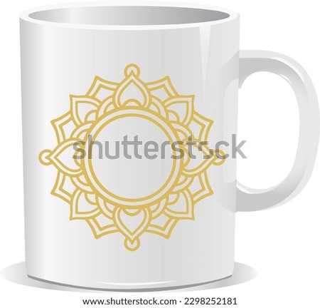 mug vector design art mandala with mug eps 