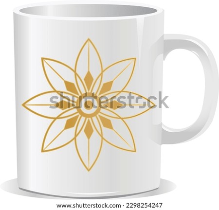 mug vector design art mandala with mug eps 