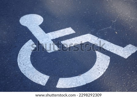 Handicap sign in parking lot