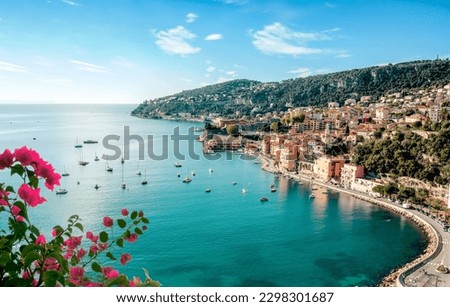 Villefranche sur Mer between Nice and Monaco on the French Riviera, Cote d Azur, France Royalty-Free Stock Photo #2298301687