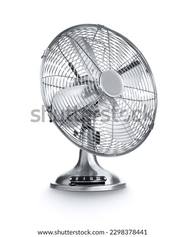 Electric fan isoalated on white background Royalty-Free Stock Photo #2298378441