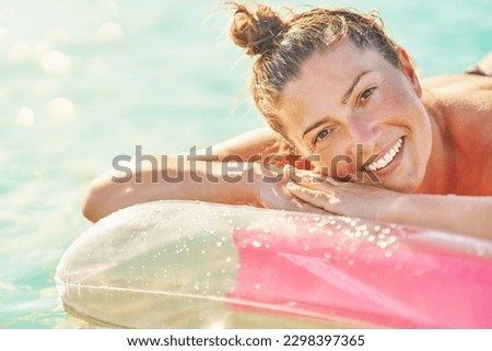Picture of woman on mattress in Red Sea Egypt
