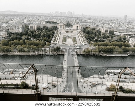 Street and park view in Paris