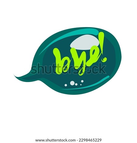 Vector flat speech bubble for messagies, notes, stickers, communications.