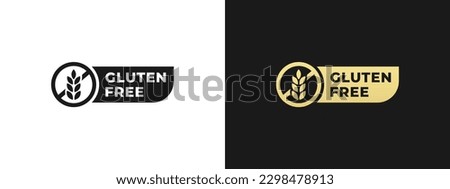 Best gluten free label or gluten free icon vector isolated in flat style. Gluten free label vector for product packaging design element. Simple gluten free icon for packaging design element. Royalty-Free Stock Photo #2298478913
