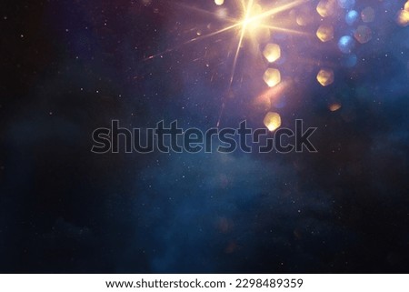 Abstract background of soft focus bokeh lights