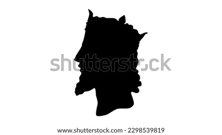 Edward II of England, silhouette, high quality vector