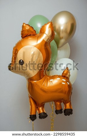 deer foil balloon, birthday balloons