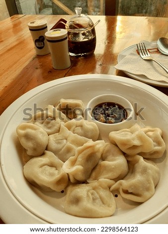 A plate of traditional yummy dumplings