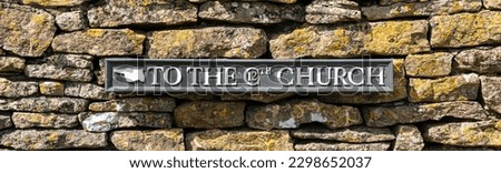 To 12th Century Church sign, Charlton, England, United Kingdom