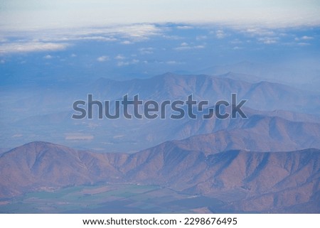 Andes mountains. aerial view of the Andes mountains. Landscape.