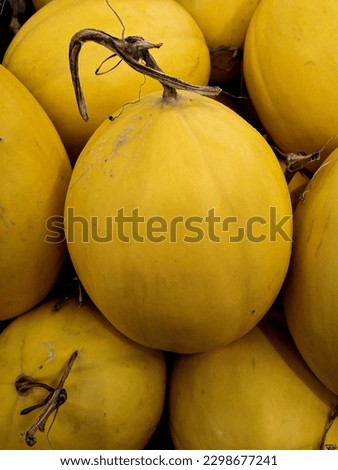 Canary melon being sold at a supermarket in Jakarta
