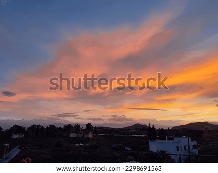 wonderful colorful sunset with beautiful clouds and colors 