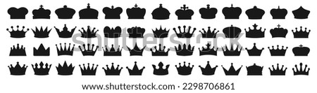 Crown king mega icons. Crown icon set.black crown symbol collection. Crown icon. vector illustration
