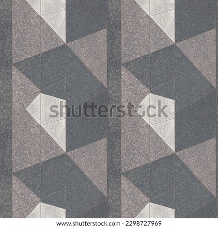 An abstract pattern of uneven worn tiles in the lobby of a country villa. Seamless texture for game 3D model, raster image
