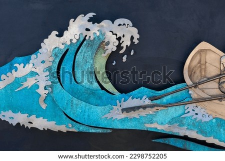 Wave artwork at Laguna Beach Royalty-Free Stock Photo #2298752205