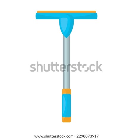 Vector cartoon image of a window cleaning brush. The concept of cleaning, washing, cleanliness and cleaning. Cute elements for your design.