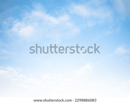 Blue Sky Background Heaven Summer Nature Light White Cloud Beauty Bright Color Day Environment Sunlight Beautiful Weater Air Scene Zero Carbon Cloudscape Outdoor Cloudy Hight View. Royalty-Free Stock Photo #2298886083
