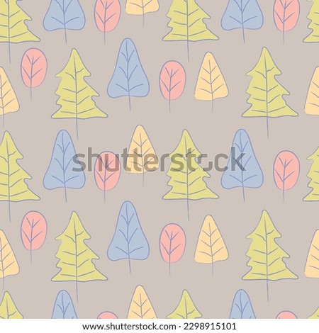 Natural cute leaf as seamless fashion print. Suit for illustration, wallpaper, fabric print.