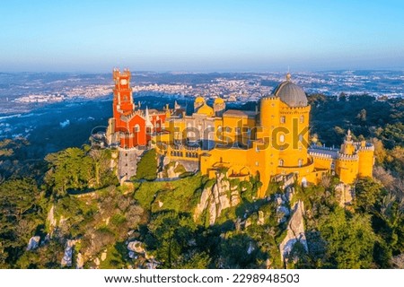 National Palace of Pena near Sintra, Portugal. Royalty-Free Stock Photo #2298948503