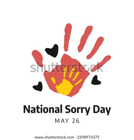 vector graphic of national sorry day good for national sorry day celebration. flat design. flyer design.flat illustration. Royalty-Free Stock Photo #2298976375