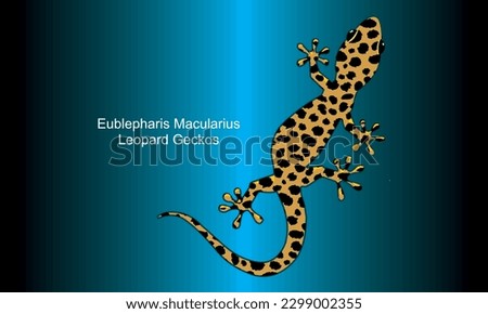 Tokay Gecko on abstract Background - Illustration