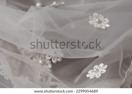 christian wedding gown with lovely flower motif