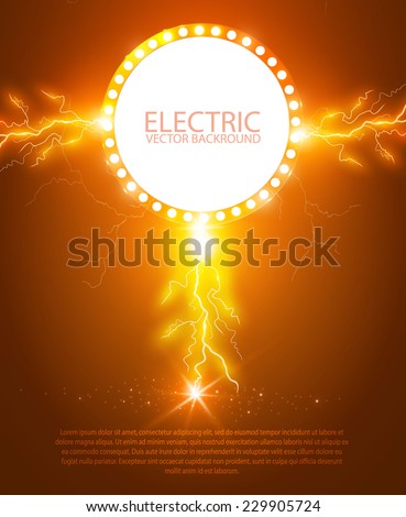 Techno lightning flash illustration. Vector illustration