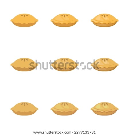 A vector drawn pie illustration with various colors and amount of details