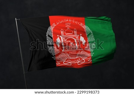 Afghanistan flag isolated on black background with clipping path. flag symbols of Afghanistan. flag frame with empty space for your text.