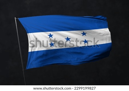 Honduras flag isolated on black background with clipping path. flag symbols of Honduras. flag frame with empty space for your text.