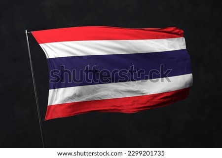 Thailand flag isolated on black background with clipping path. flag symbols of Thailand. flag frame with empty space for your text.