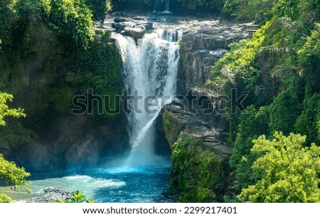 Tegenungan Waterfall on the Petanu River, Kemenuh Village, Gianyar Regency, north of Ubud, Bali, Indonesia Royalty-Free Stock Photo #2299217401