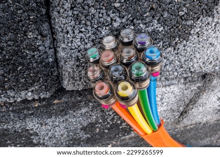 optical fiber for very high speed internet Royalty-Free Stock Photo #2299265599