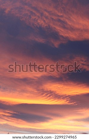 purple orange clouds crazy sky 
