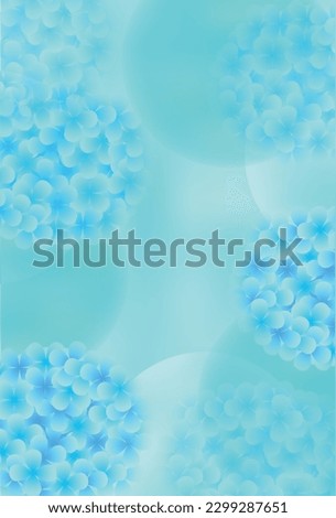 hydrangea flower rainy season background
