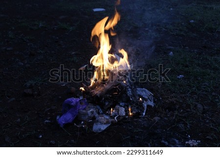 fire arising from burning household waste