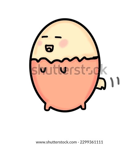 cute little egg playful have a cheerful