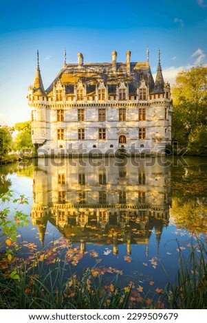 Azay-le-Rideau chateau in autumn, the Loire Valley, France