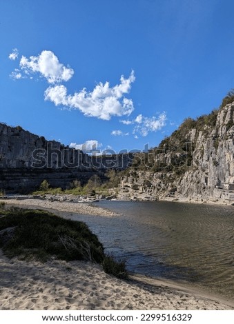 Nature Reserve Gorges de l'Ardèche in beautiful Southern France on a sunny Spring day