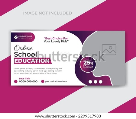 School admission web banner template design