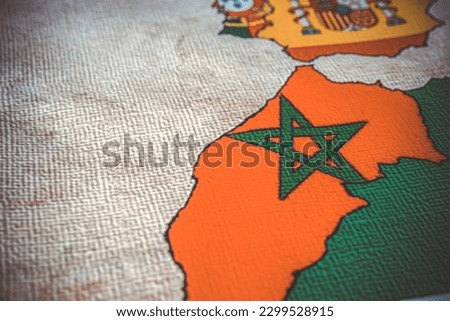 Morocco world map background flag